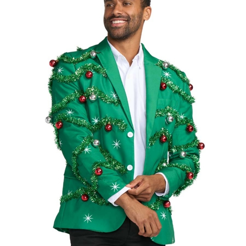 Tipsy Elves Gaudy Garland Holiday Festive Blazer